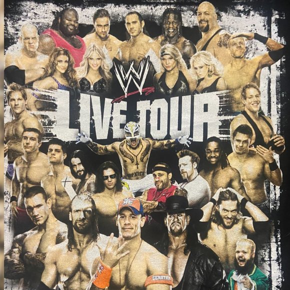 WWE (Size L) LIVE TOUR T-Shirt - Picture 2 of 4